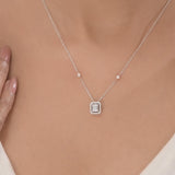 Emerald Allure Halo Luxe Necklace