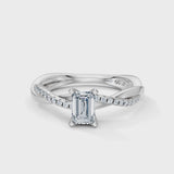 Emerald Cut Eternal Solitaire Engagement Ring