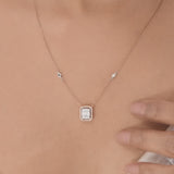 Signature Small Emerald Pave Solitaire Pendant