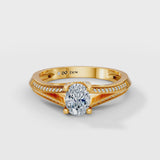 Oval Radiance Solitaire Engagement Ring