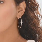 Sassy Round Pave Hoops