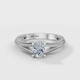 Oval Radiance Solitaire Engagement Ring
