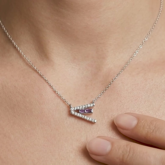 Gem Pop Violet Sleek Linear Glow Pendant