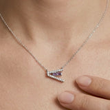 Gem Pop Violet Sleek Linear Glow Pendant