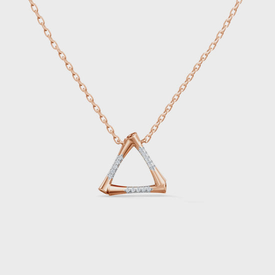 Celeste Angular Grace Triangle Pendant