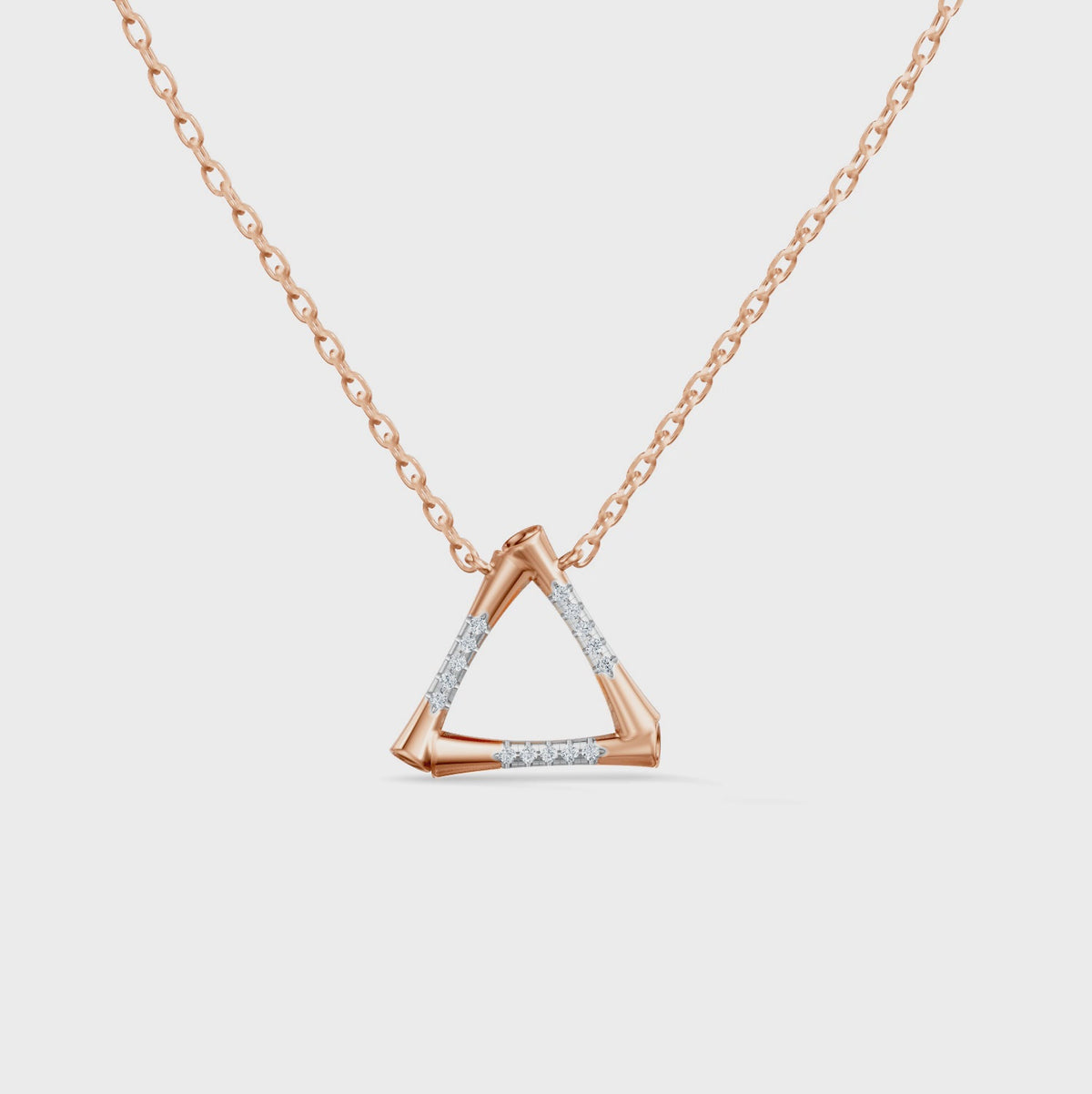 Celeste Angular Grace Triangle Pendant