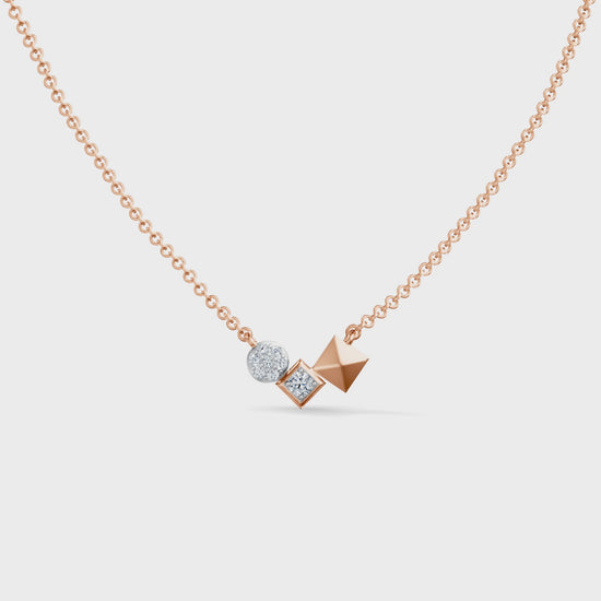Gem Pop Golden Geometric Harmony Pendant