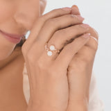 Cuban Rhythm Pave Link Ring