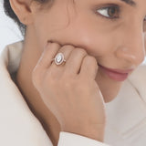 Signature Small Marquise Pave Solitaire Ring