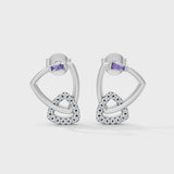 Gem Pop Violet Interlace Curved Loop Studs