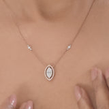 Signature Small Marquise Pave Solitaire Pendant