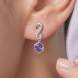 Gem Pop Infinity Hexagon Drop Earrings