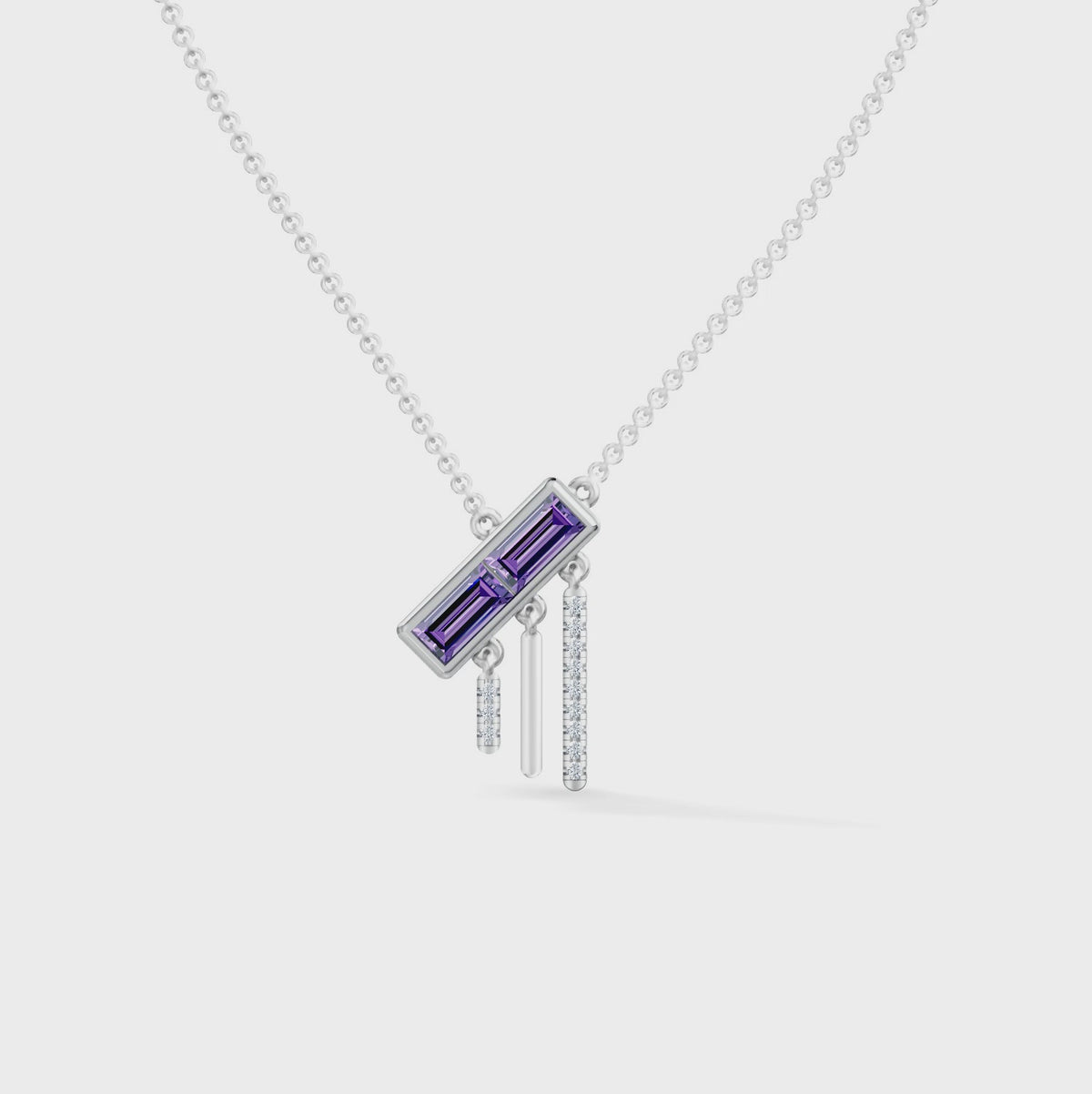 Gem Pop Twilight Linear Cascade Pendant