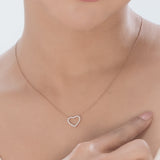 Love Knot Diamond Whisper Heart Pendant
