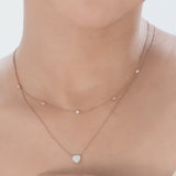 Deck Up Dual Layer Heart Necklace