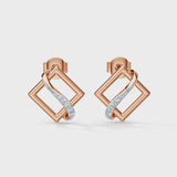 Celeste Geometric Interlace Diamond Studs
