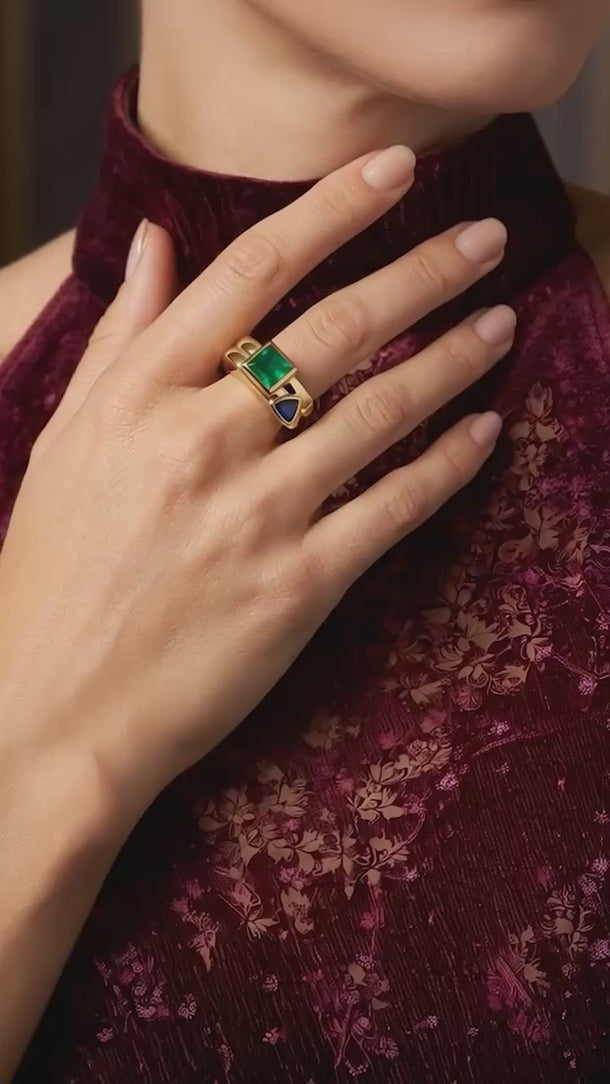 Aria Dual-Gem Offset Band