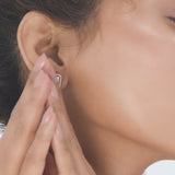 Signature Medium Emerald Pave Solitaire Earrings