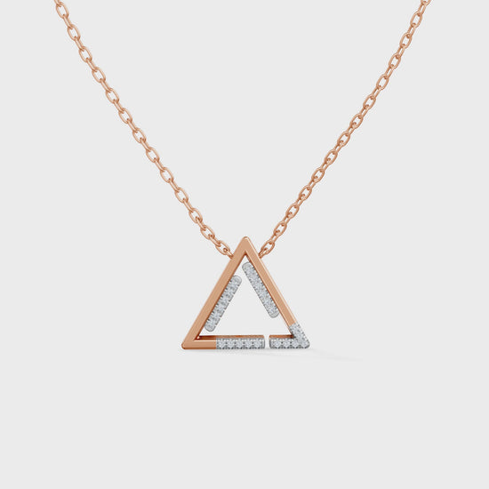 Celeste Sleek Linear Triangle Pendant