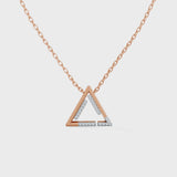 Celeste Sleek Linear Triangle Pendant