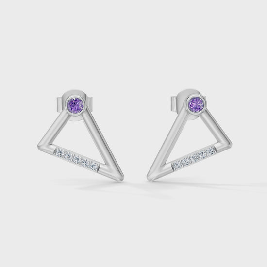 Gem Pop Radiant Triangle Spark Studs