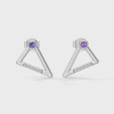 Gem Pop Radiant Triangle Spark Studs
