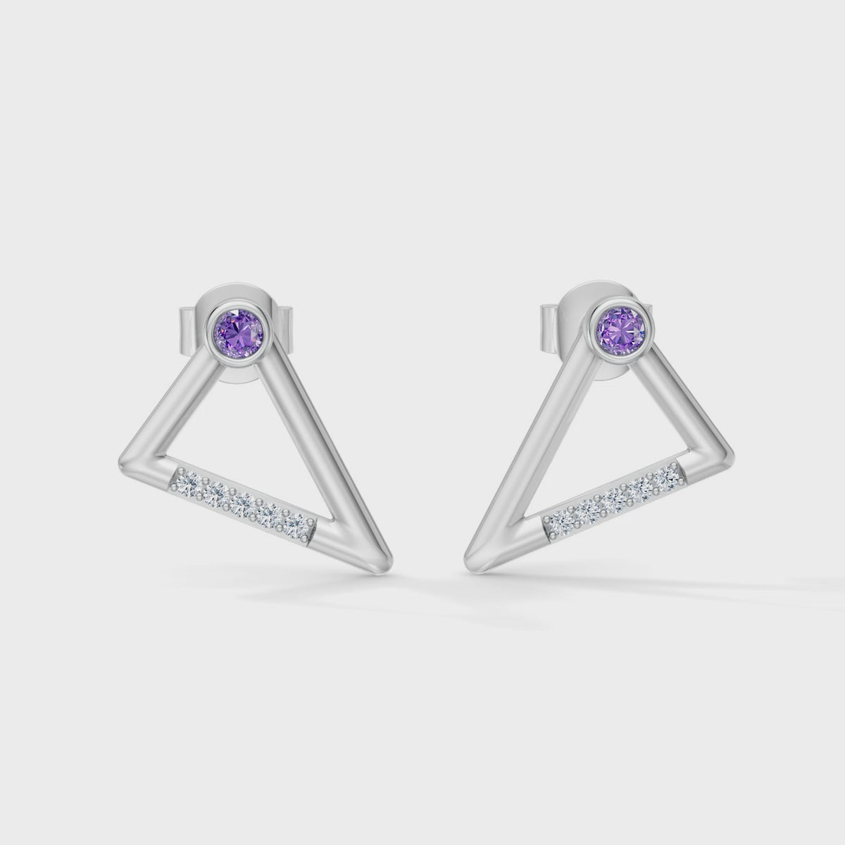 Gem Pop Radiant Triangle Spark Studs