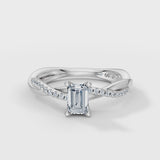 Emerald Cut Eternal Solitaire Engagement Ring