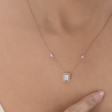 Signature Extra Small Emerald Pave Solitaire Pendant