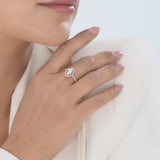 Signature Extra Small Marquise Pave Solitaire Ring