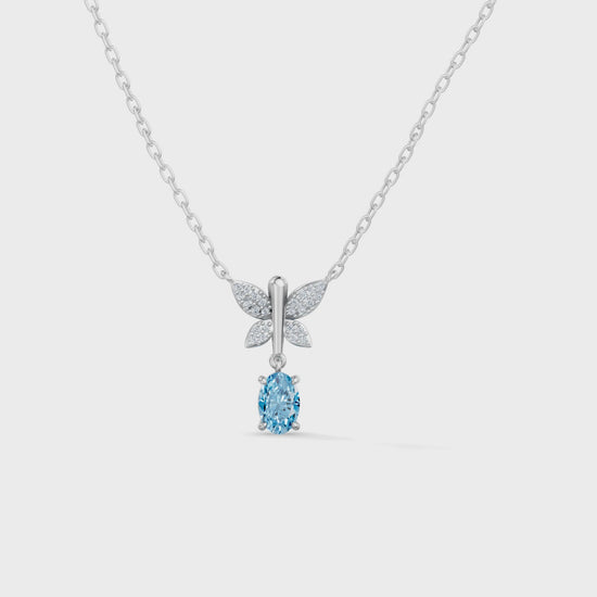 Gem Pop Azure Flutter Pear Drop Pendant
