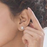 Signature Extra Small Emerald Pave Solitaire Earrings