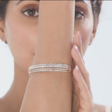 Enchante Radiant Three-Lane Cuff Bracelet