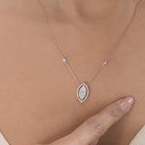 Signature Medium Marquise Pave Solitaire Pendant