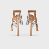 Seven Up Abstract Tri Bar Earring