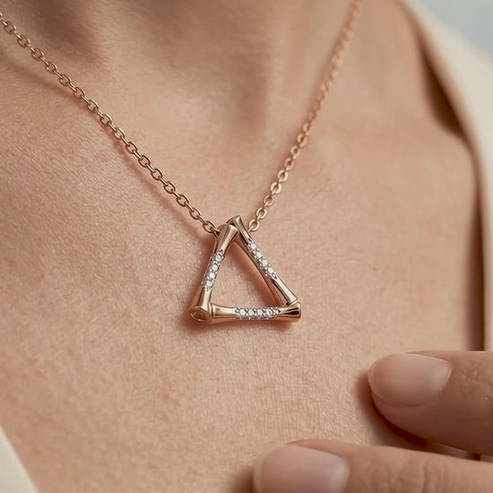 Celeste Angular Grace Triangle Pendant