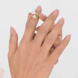 Cuban Golden Clover Cascade Ring