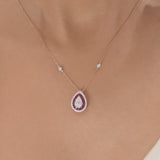 Scarlet Teardrop Royale Pendant