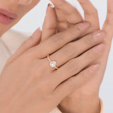 Sassy Golden Teardrop Glamour Ring