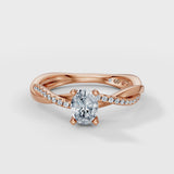 Oval Eternal Solitaire Engagement Ring