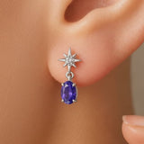 Gem Pop Midnight Starburst Oval Drop Earrings