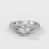 Emerald Cut Radiance Solitaire Engagement Ring