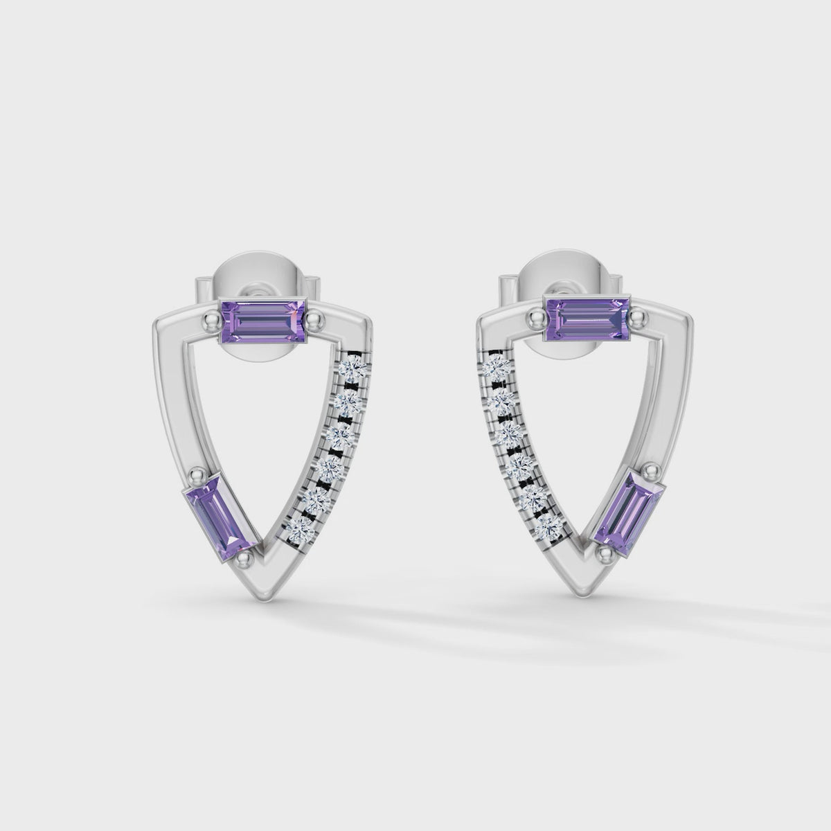 Gem Pop Prism Triangle Spark Studs