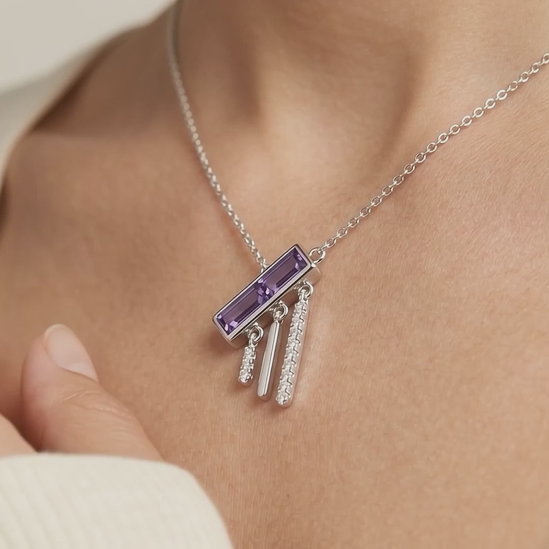 Gem Pop Twilight Linear Cascade Pendant