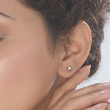 Solitaire Petal Glow Studs