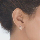 Seven Up Abstract Tri Bar Earring