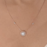 Signature Large Round Pave Solitaire Pendant