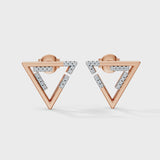 Celeste Sleek Spark Open Triangle Studs