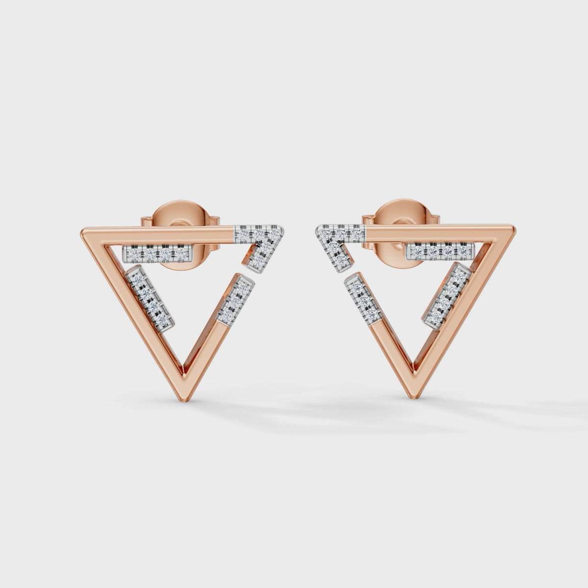 Celeste Sleek Spark Open Triangle Studs