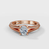 Oval Radiance Solitaire Engagement Ring